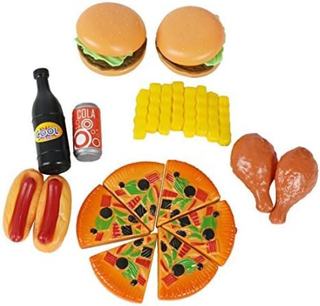 Catchstar Play Food Variety Toy Food Set Realistic Play Pretend 