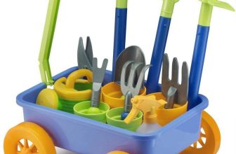 Liberty Imports Pull Along Garden Wagon and Gardening Tools Toy Play