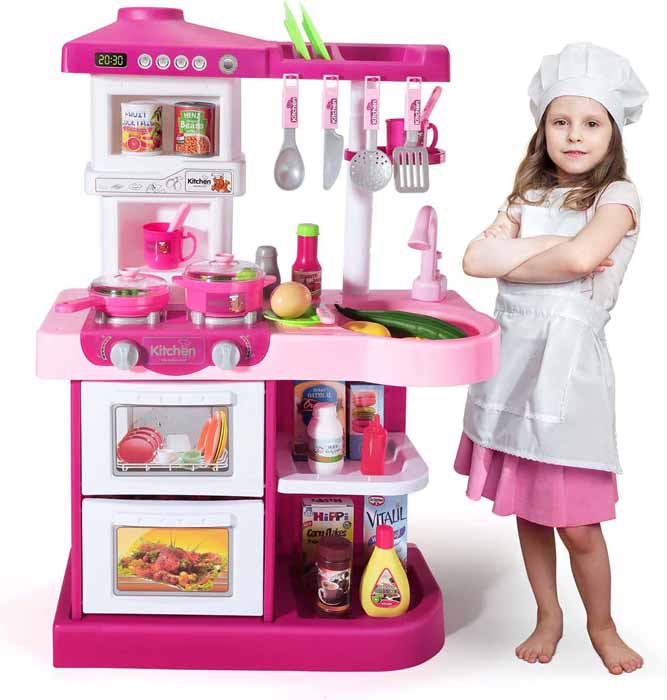 Temi Play Kitchen Playset with Pretend Food
