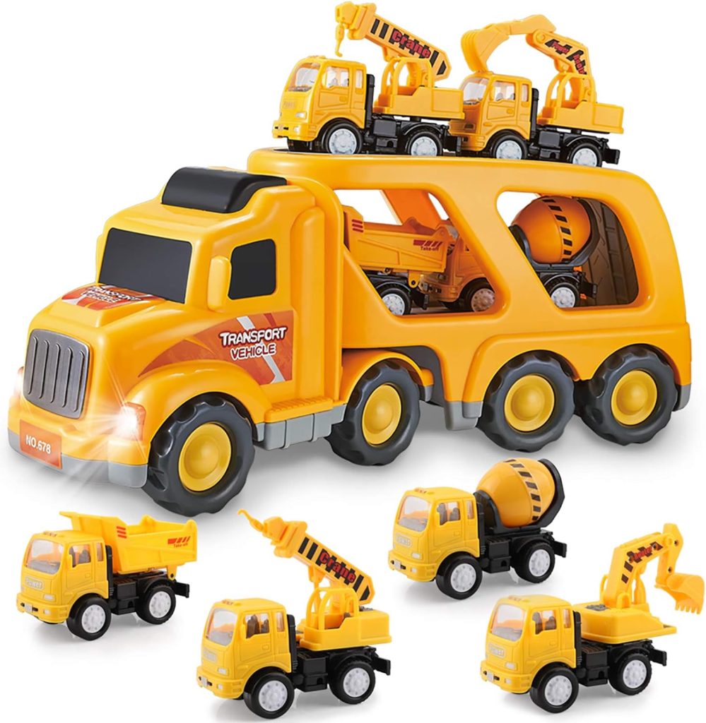 Construction Vehicle Toy Set with Sound and Light